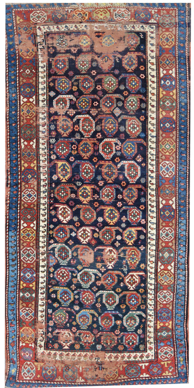 Antique Caucasian Runner handmade area rug Shop Tapis 