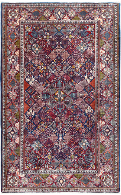 Antique Persian Kashan Rug handmade area rug Shop Tapis 4'4" X 7'2" 