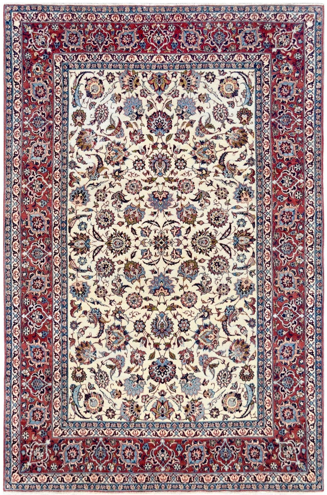 Isfahan Red & Ivory Rug (4.9 x 7.4) (17942F) Rugs Shop Tapis 
