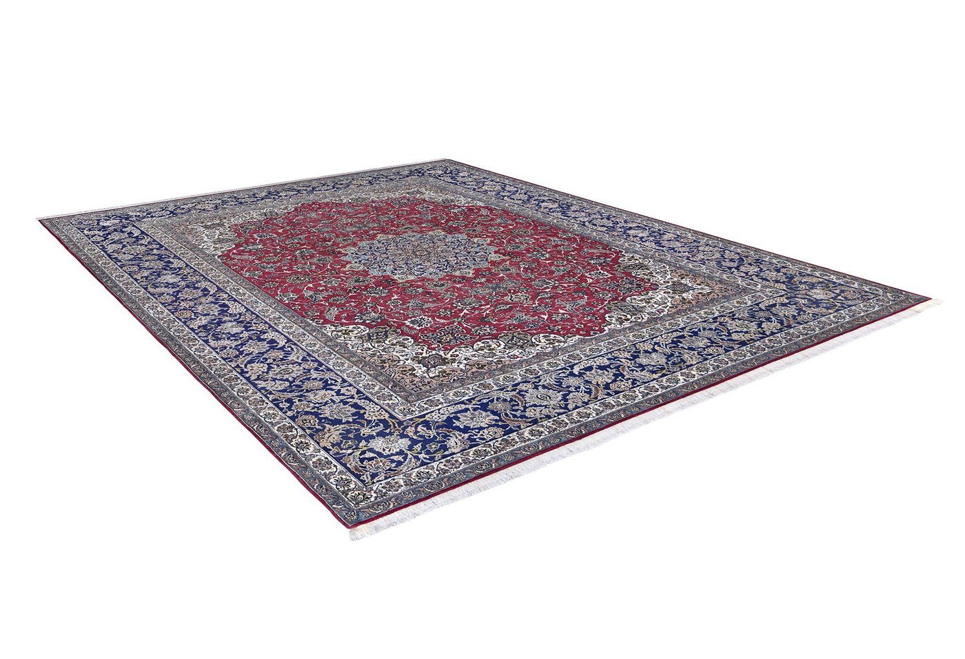Isfahan Red & Navy Rug handmade area rug Shop Tapis 