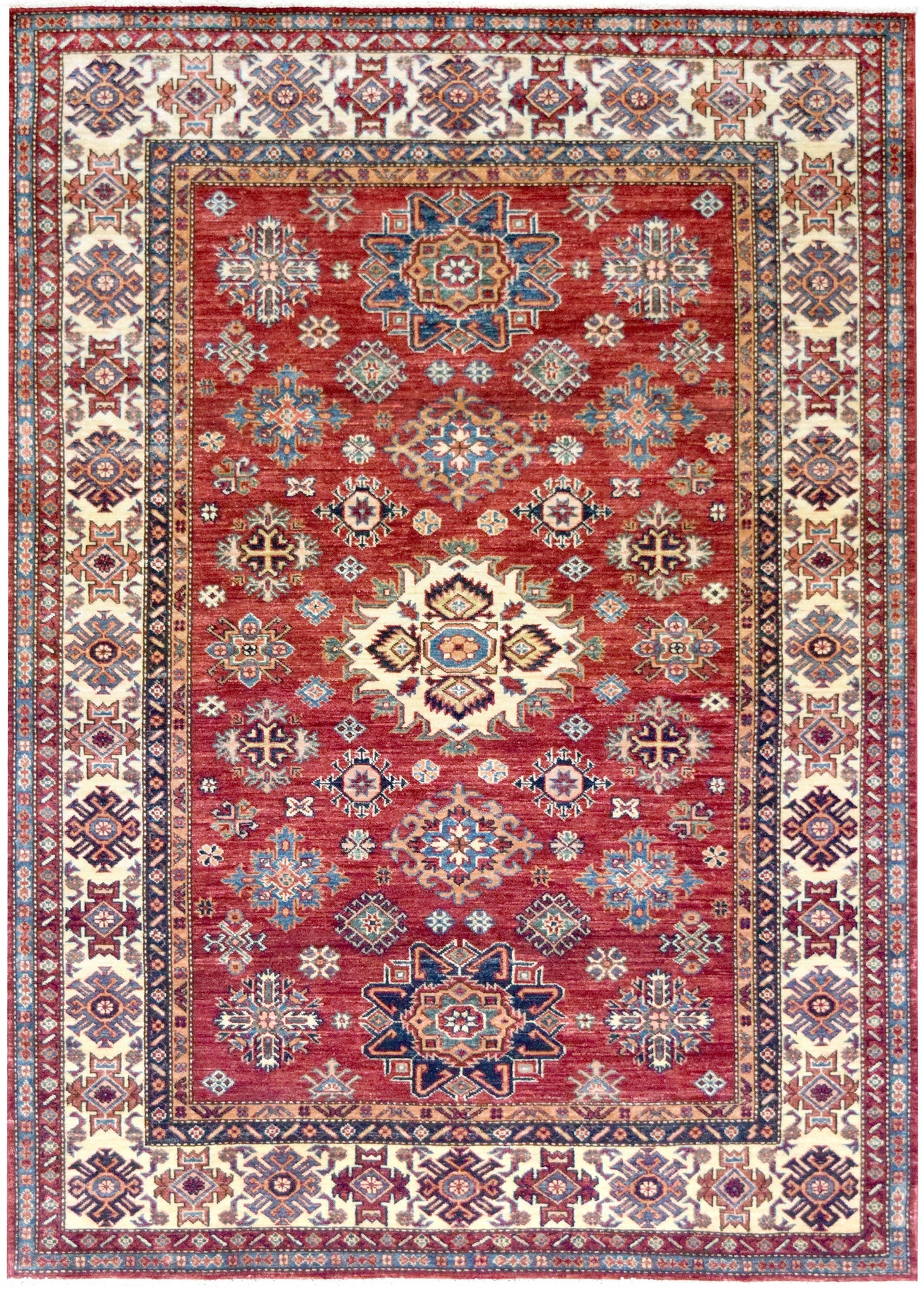 Kazak Menkib Rug handmade area rug Shop Tapis 5'6" X 8' 