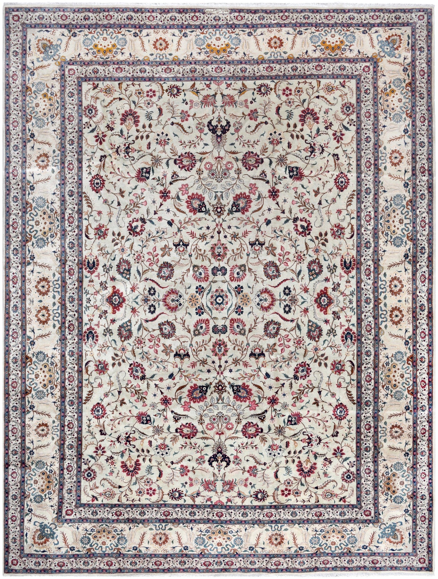Persian Kashan All-Over Rug handmade area rug Shop Tapis 9'9 X 13'5 