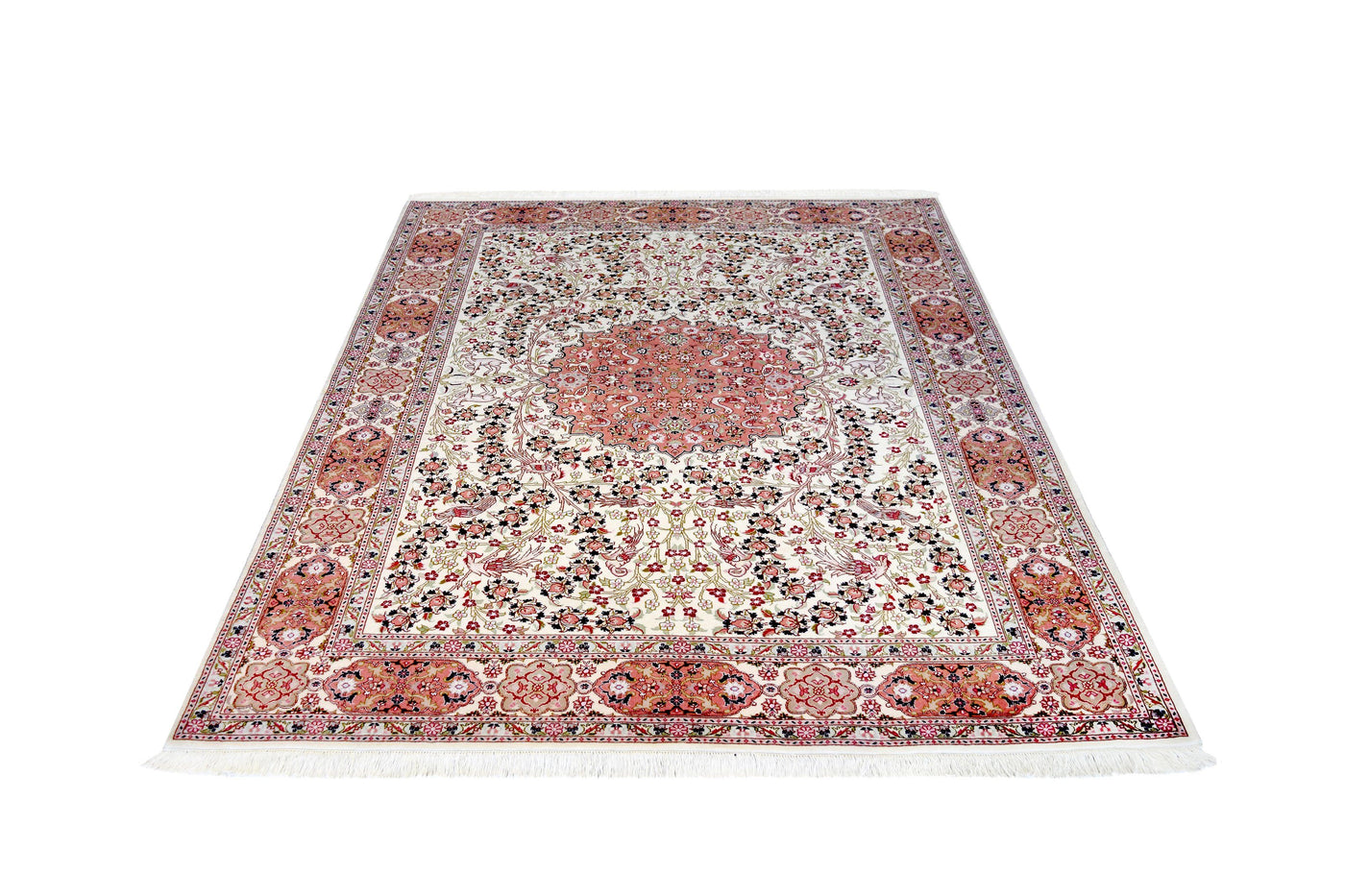 Persian Rose Tabriz Rug handmade area rug Shop Tapis 