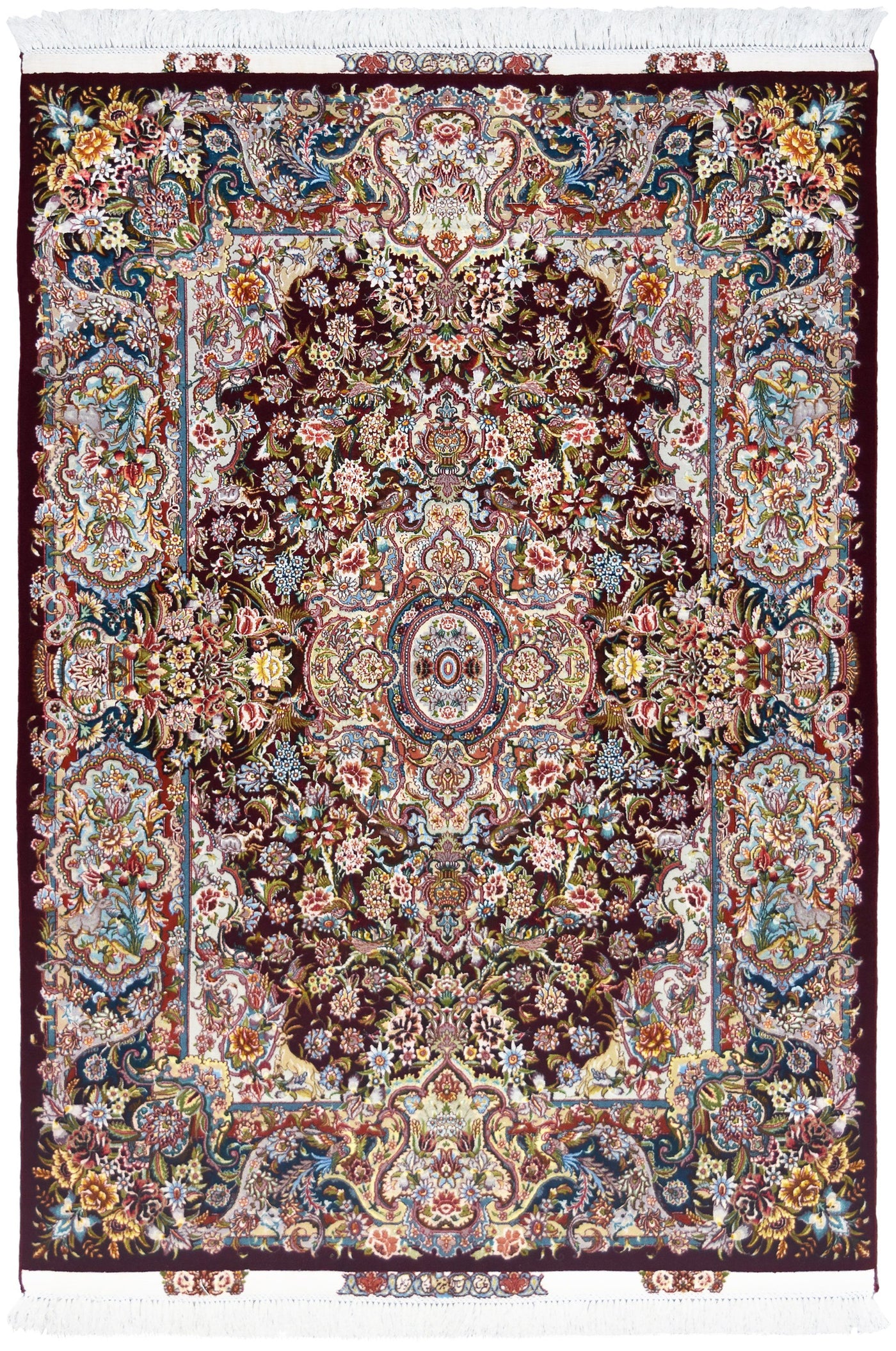 Persian Tabriz Salari Rug handmade area rug Shop Tapis 4'8 X 7 