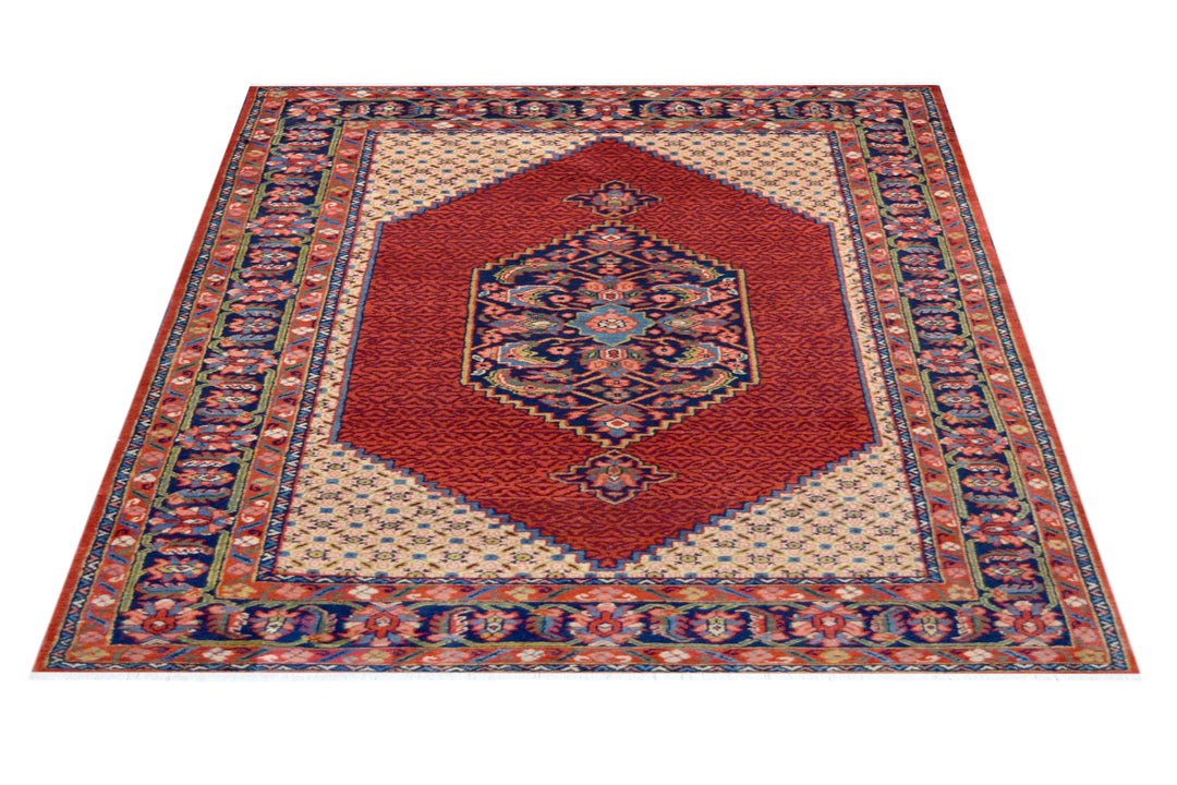 Caucasian Rust Wool Rug