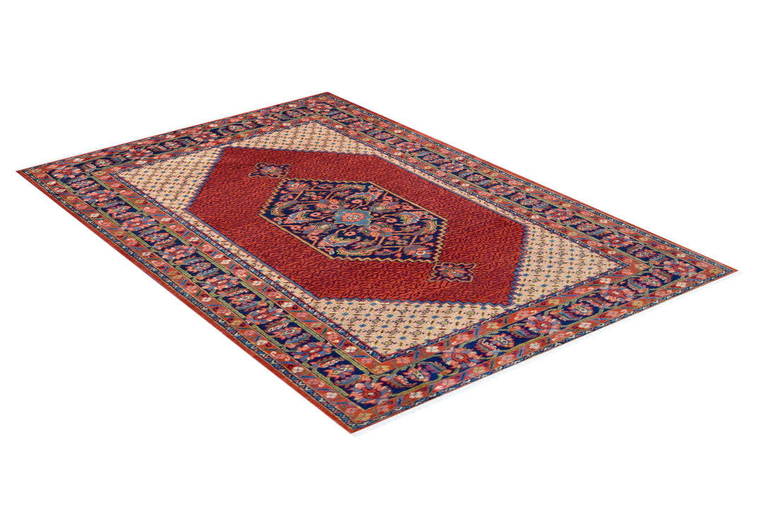 Caucasian Rust Wool Rug