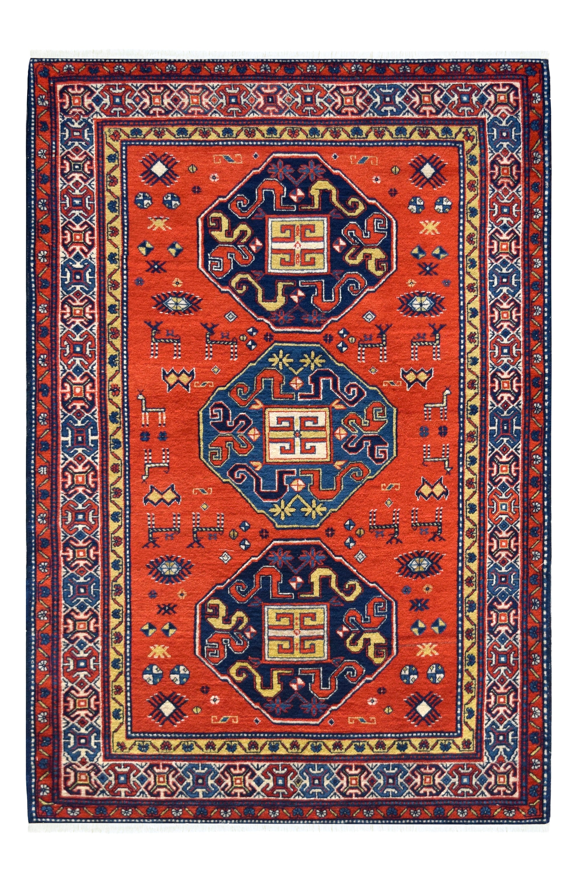 Caucasian Persimmon Wool Rug – Tapis Rugs & Carpet