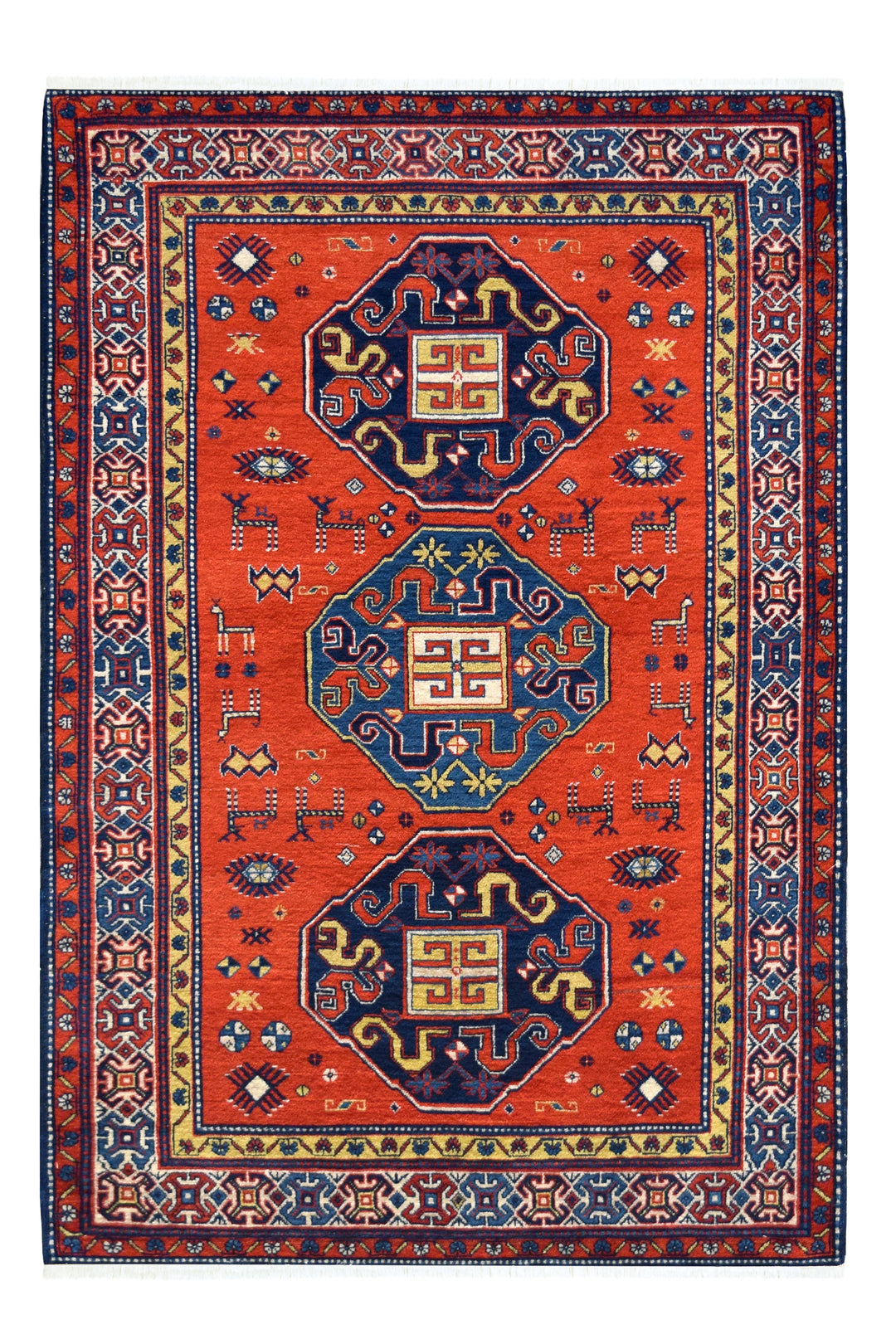 Caucasian Persimmon Wool Rug