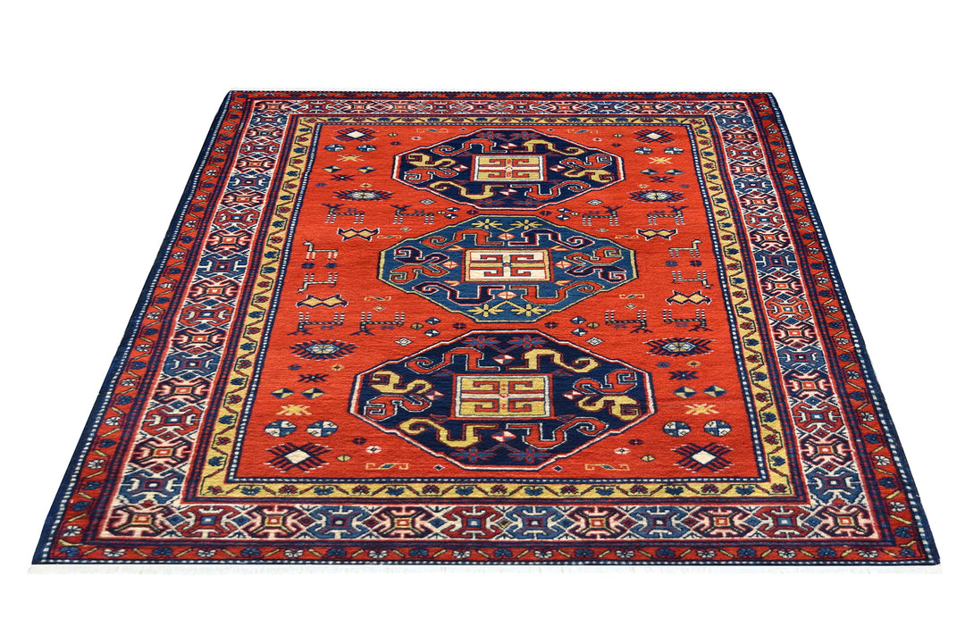 Caucasian Persimmon Wool Rug