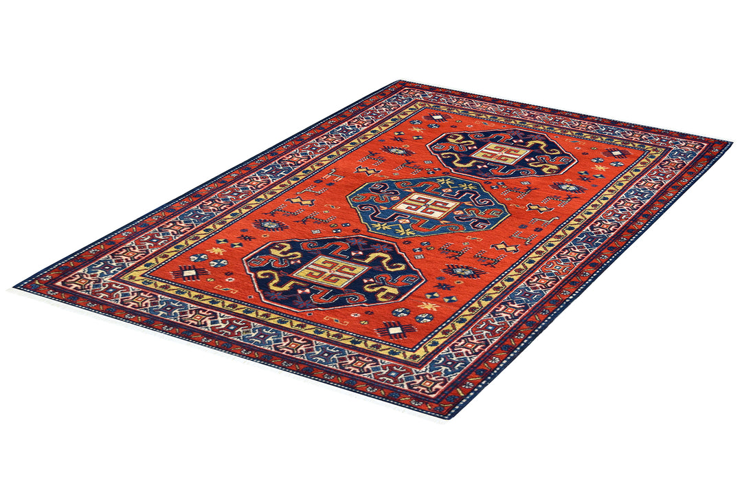 Caucasian Persimmon Wool Rug