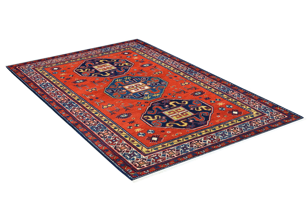 Caucasian Persimmon Wool Rug