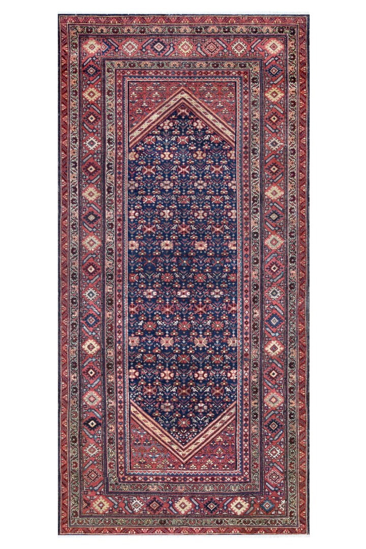 Antique Malayer Blue Diamond Runner