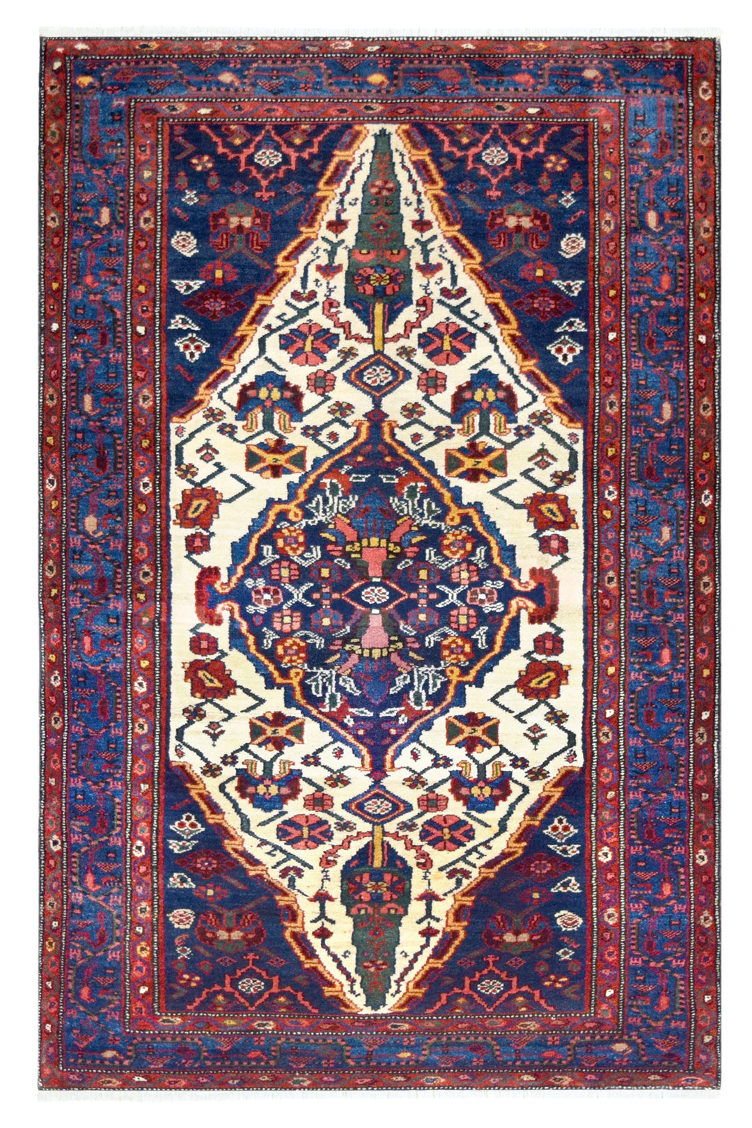 Antique Bakhtiari Medallion Rug