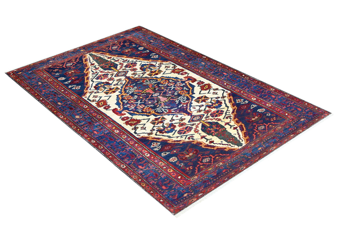 Antique Bakhtiari Medallion Rug