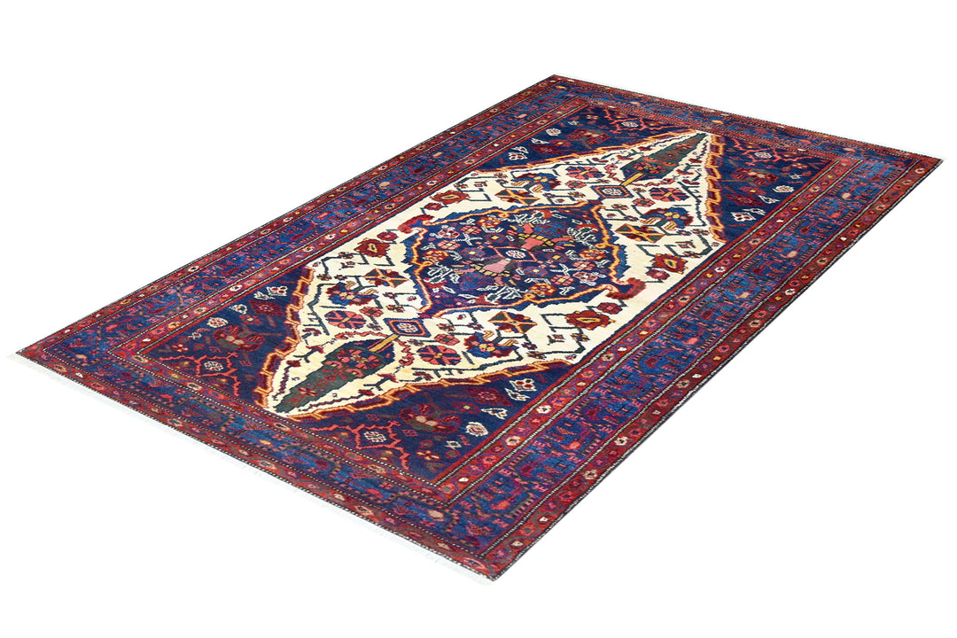 Antique Bakhtiari Medallion Rug