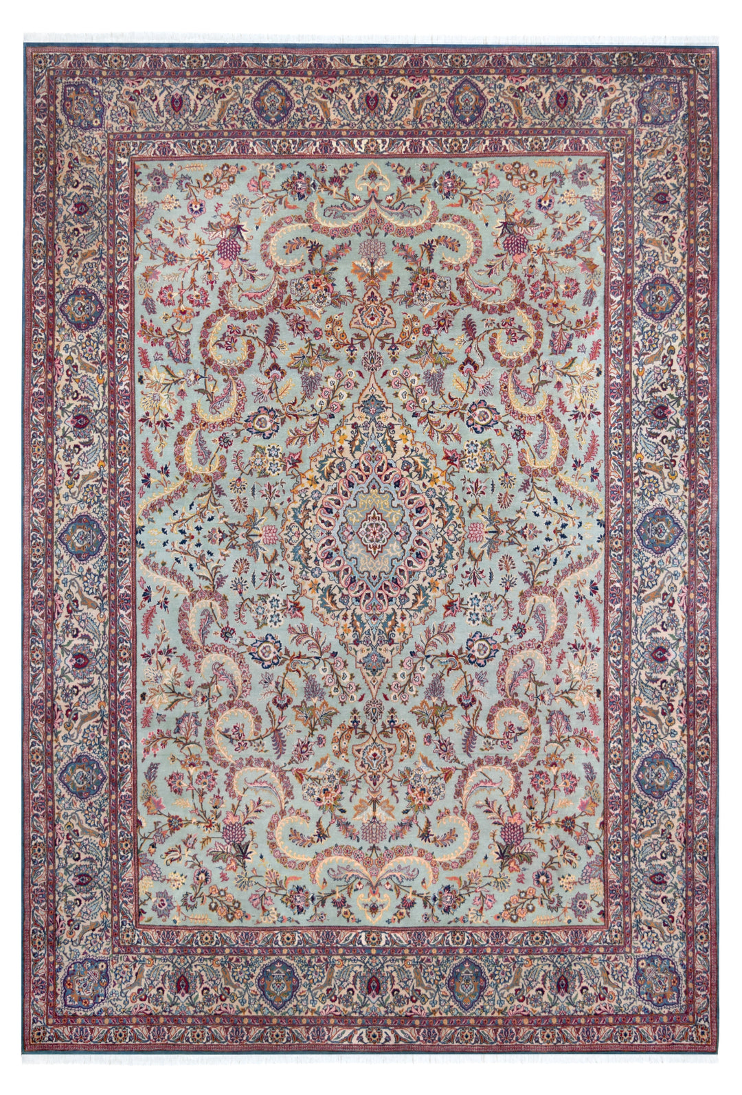 Antique Kashan Henna Rose Rug