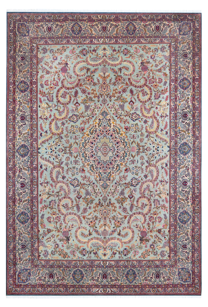 Antique Kashan Henna Rose Rug