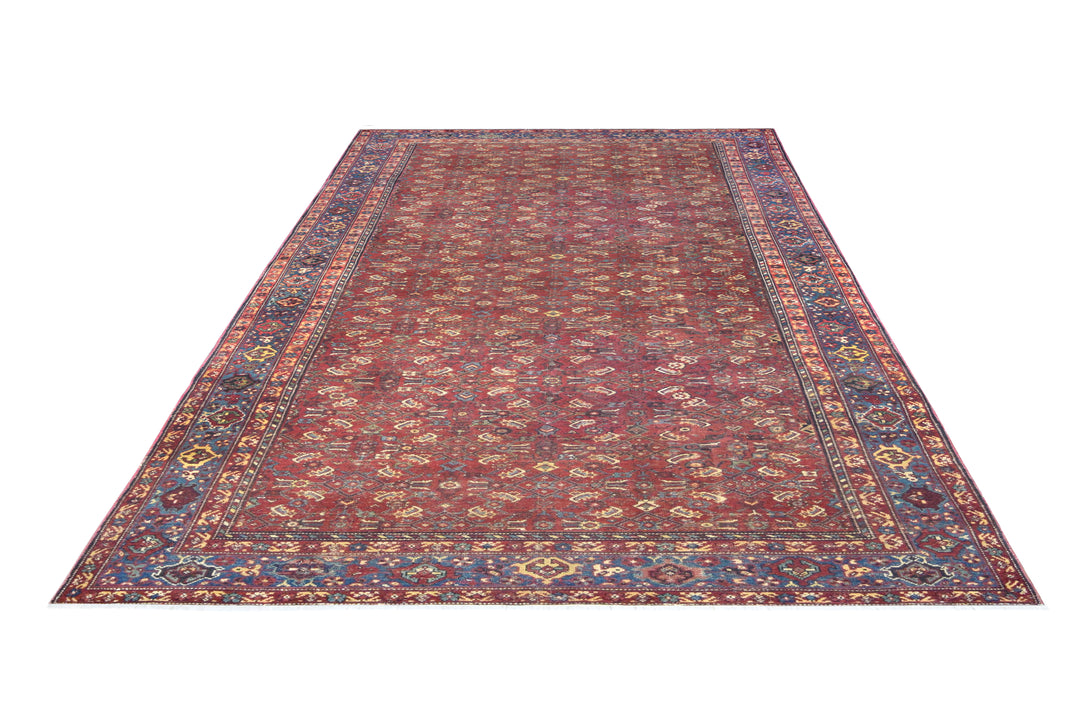 Antique Malayer Burgundy Rug