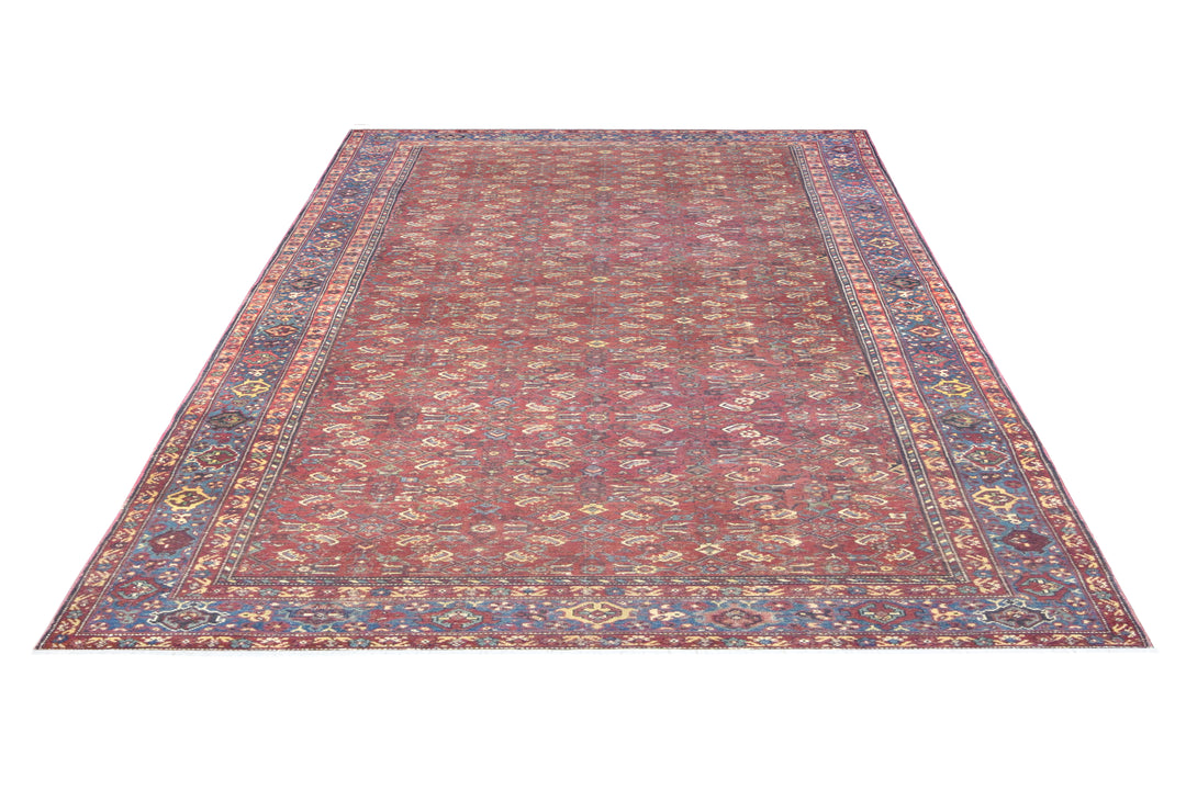 Antique Malayer Burgundy Rug