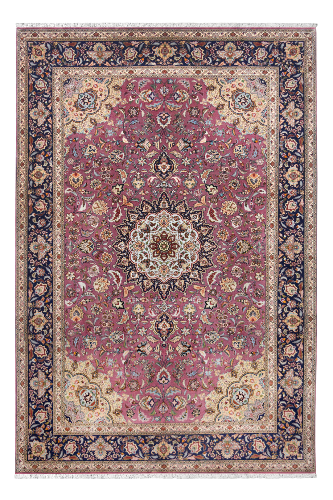 Tabriz Plum Medallion Rug