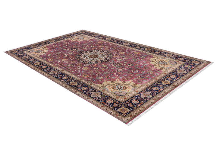 Tabriz Plum Medallion Rug