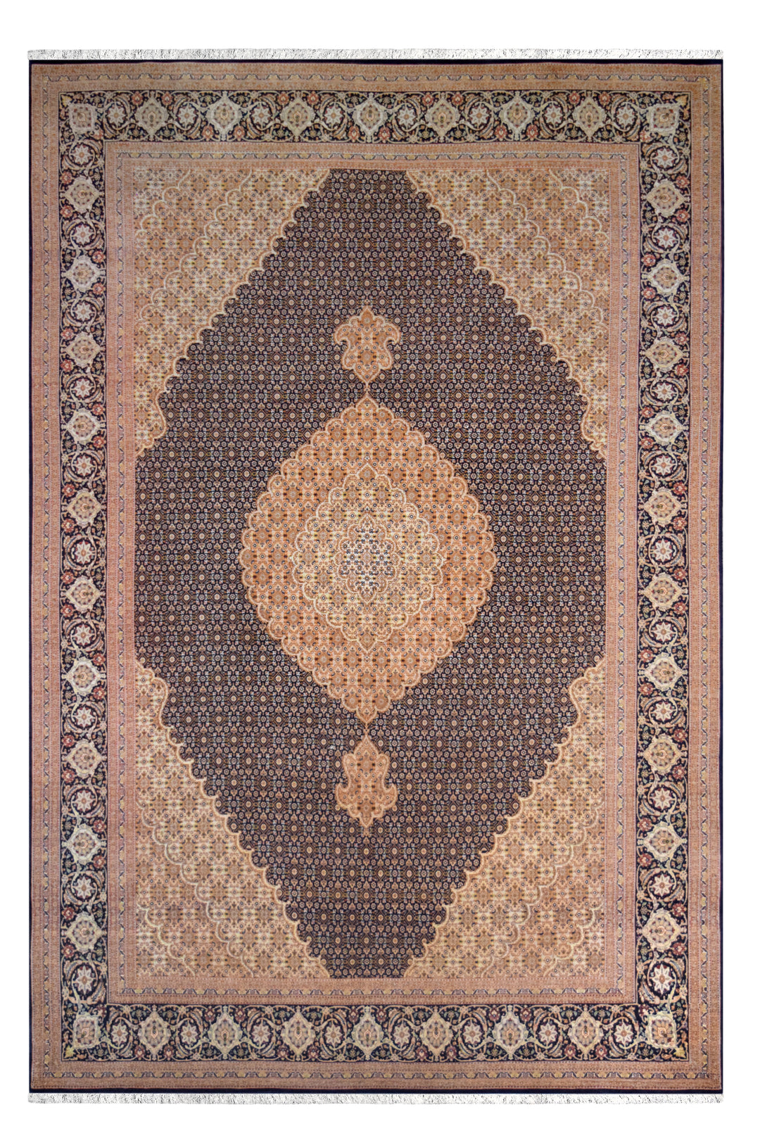 Persian Tabriz Mahi Chestnut Rug