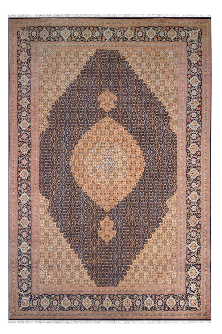 Persian Tabriz Mahi Chestnut Rug