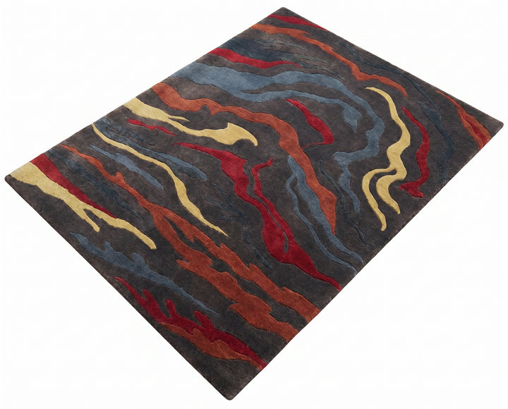 Tibetan Himalayan Flame Rug