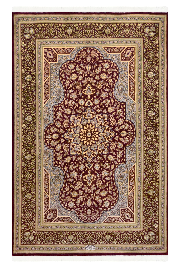 Qum Jasmshidi Persian Silk Rug