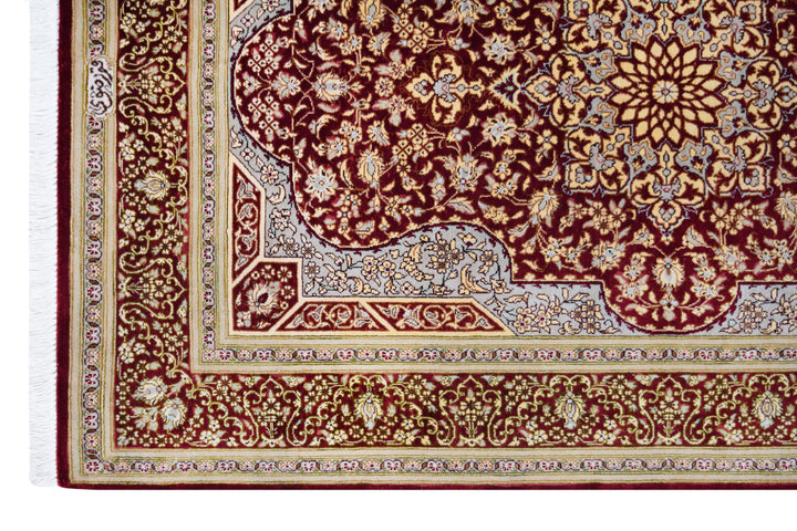 Qum Jasmshidi Persian Silk Rug