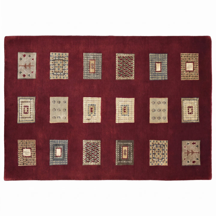 Tibetan Crimson Mosaic Rug