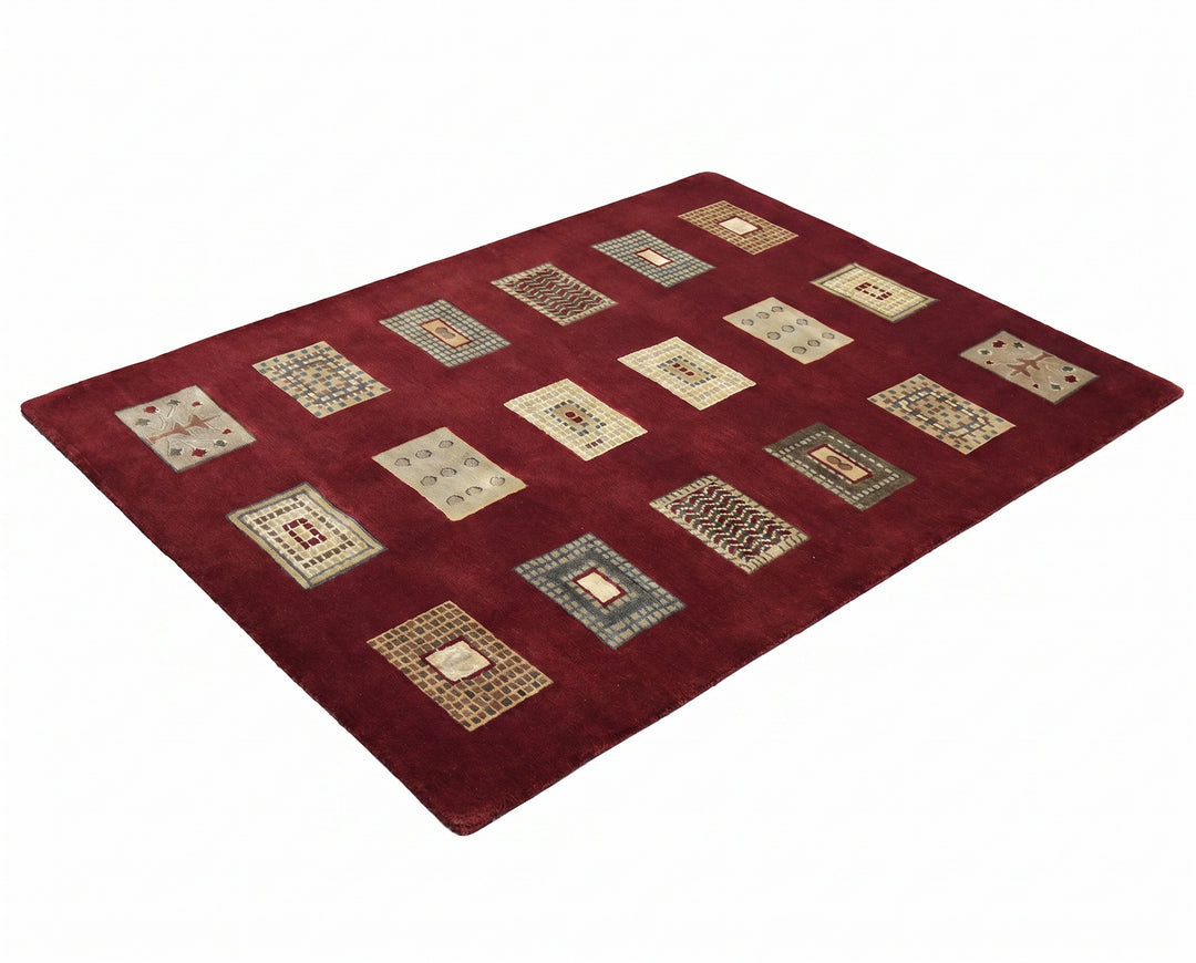 Tibetan Crimson Mosaic Rug
