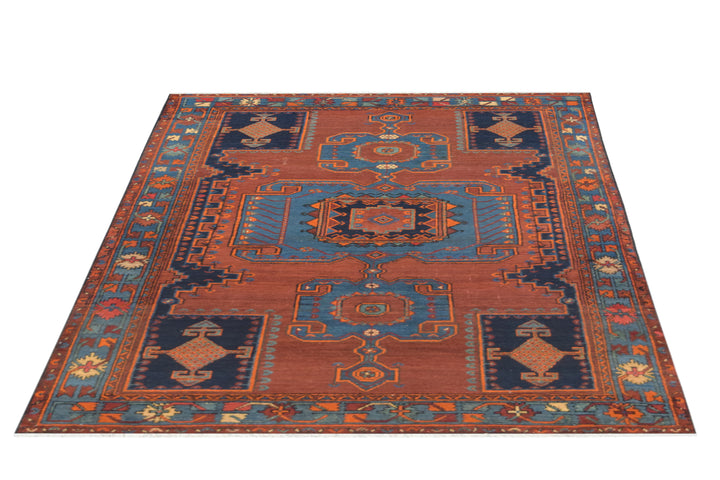 Hamedan Teal Medallion Rug