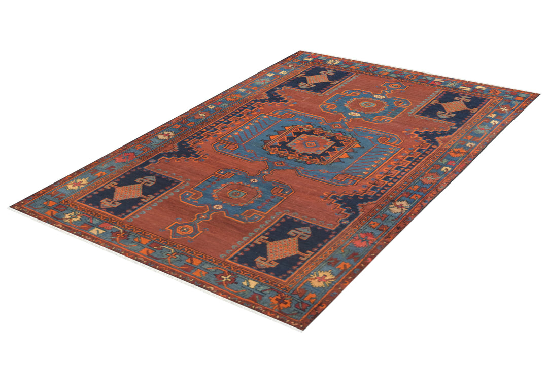 Hamedan Teal Medallion Rug