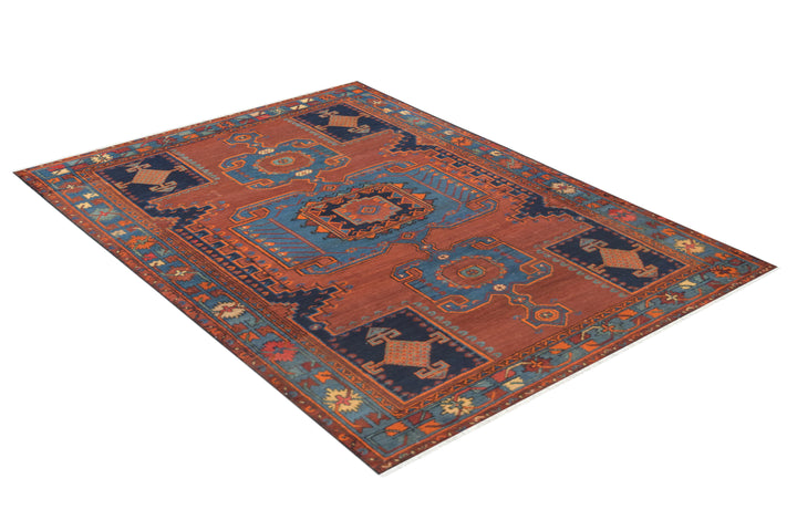 Hamedan Teal Medallion Rug