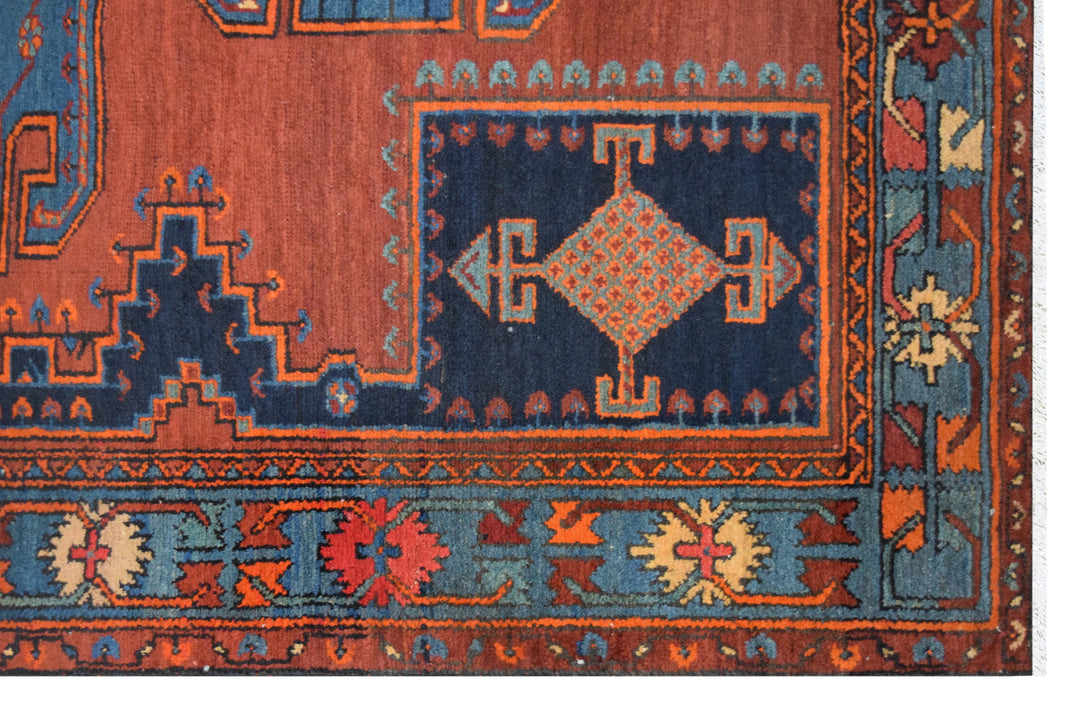 Hamedan Teal Medallion Rug