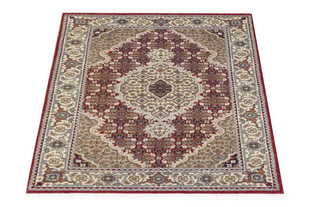 Tabriz Mahi Red Diamond Rug