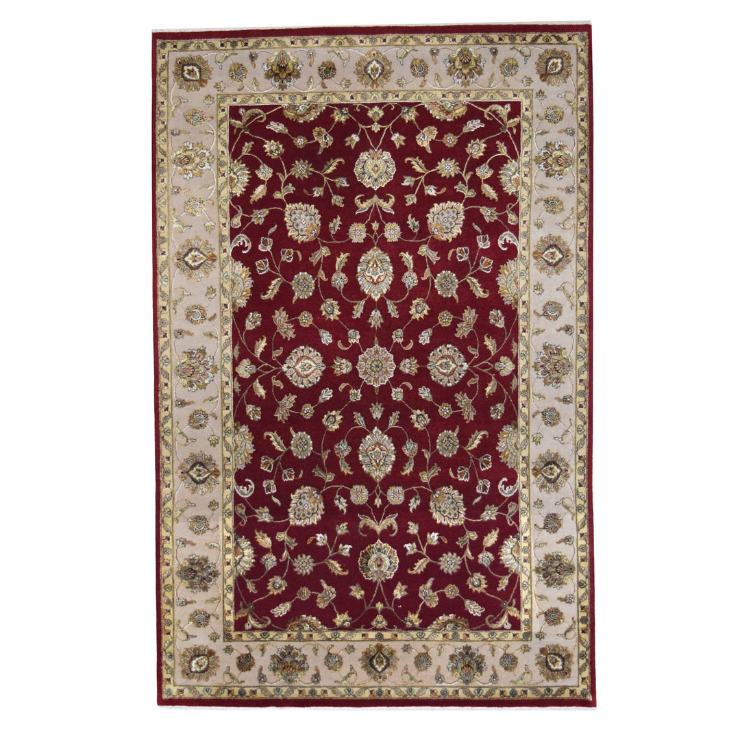 Jaipur Allover burgundy Wool and Silk Rug