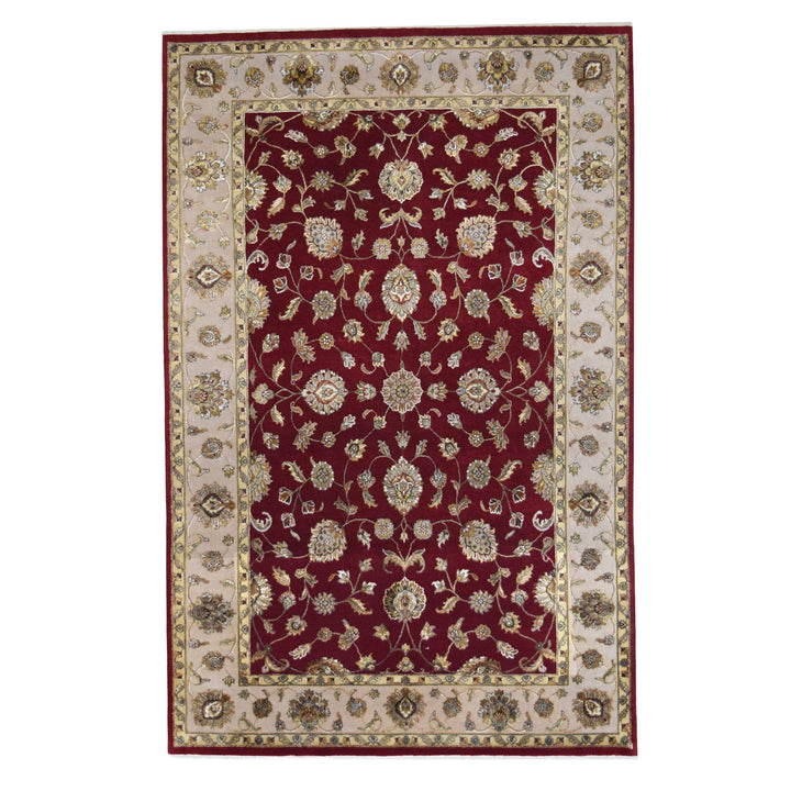 Jaipur Allover burgundy Wool and Silk Rug