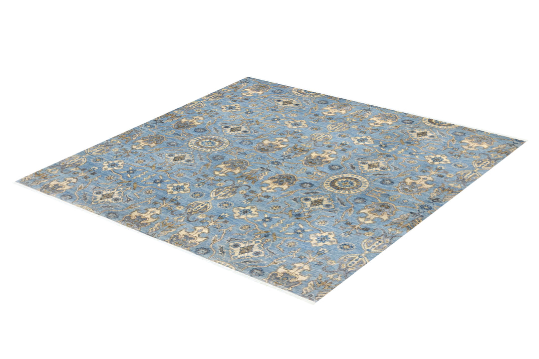 Ziegler Blue Square Rug