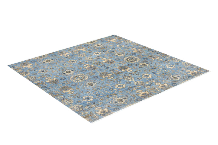 Ziegler Blue Square Rug