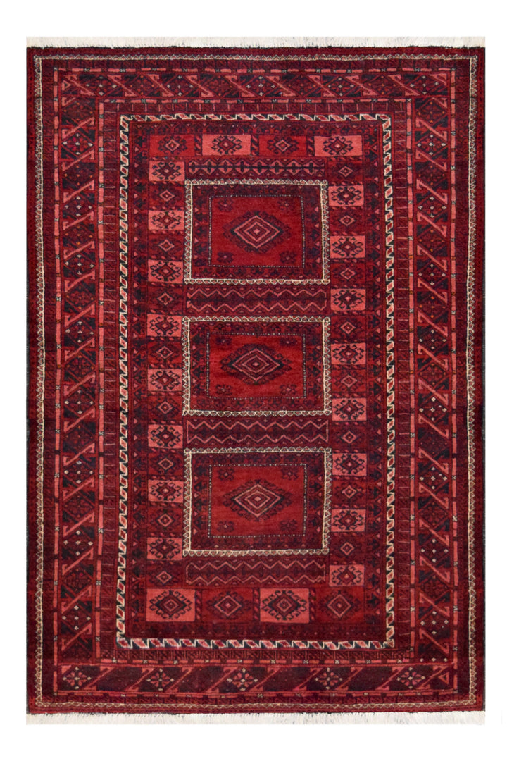 Baluch Vintage Geometric Wool Rug