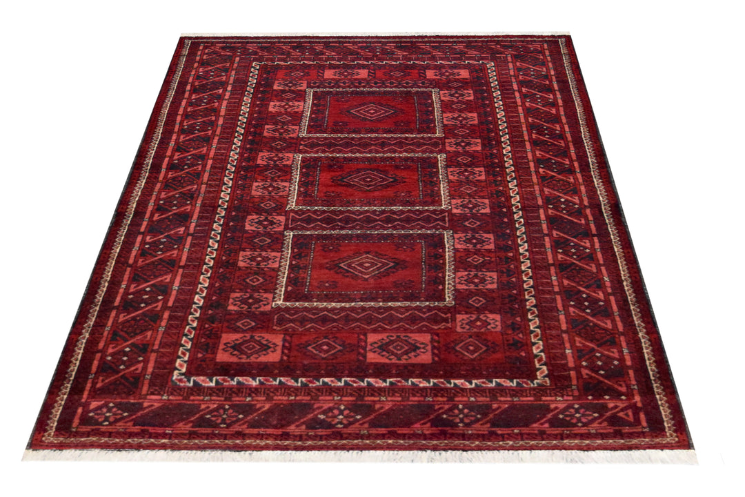 Baluch Vintage Geometric Wool Rug