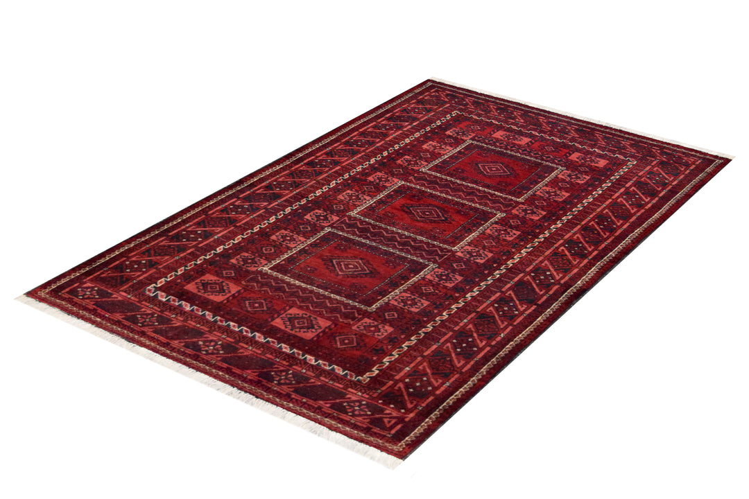 Baluch Vintage Geometric Wool Rug