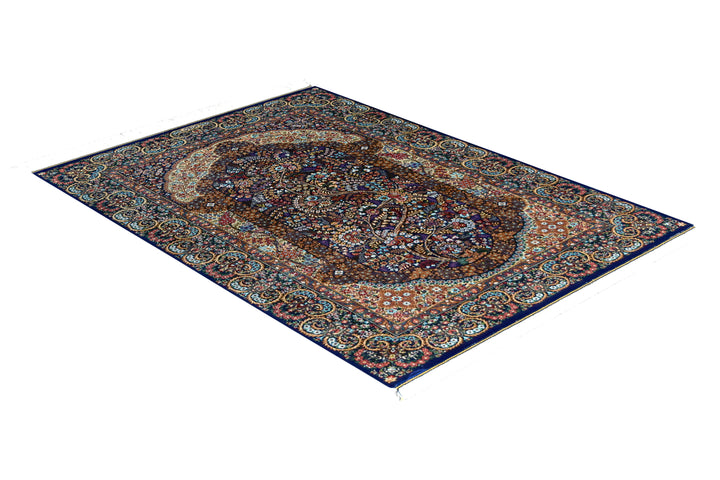 Qum Millflower Persian Silk Rug