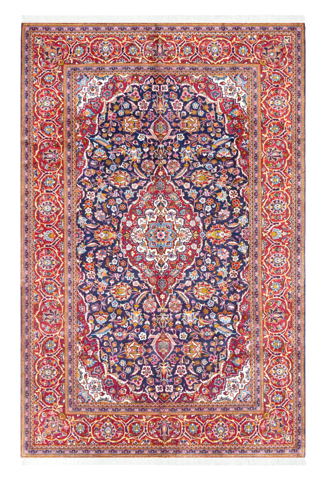 Kashan Shadsar Signed Medallion Rug