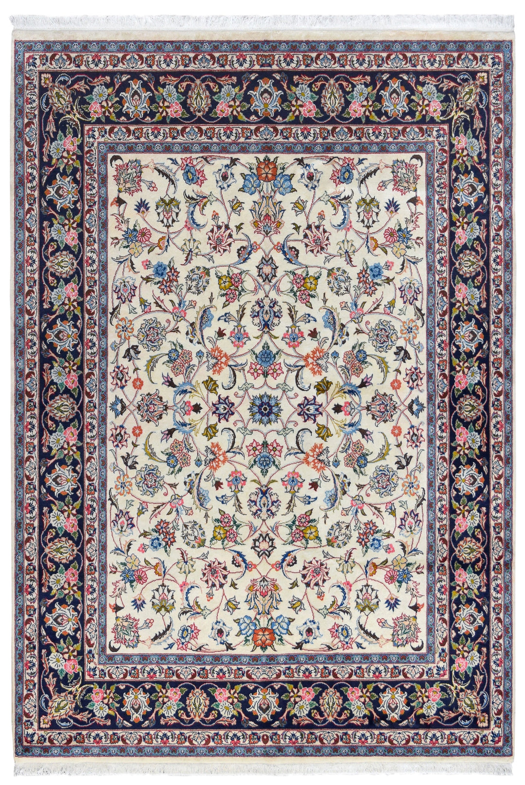 Mashad Floral Ivory Rug