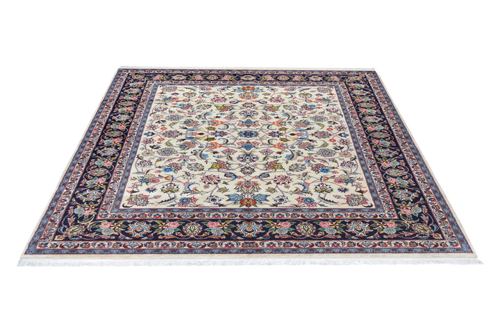 Mashad Floral Ivory Rug