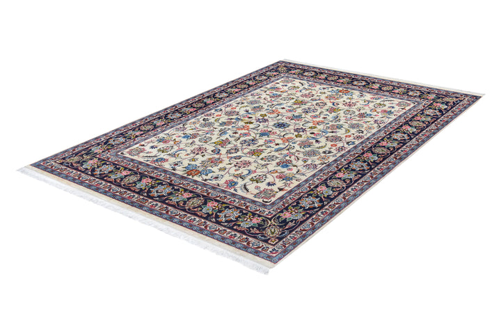 Mashad Floral Ivory Rug