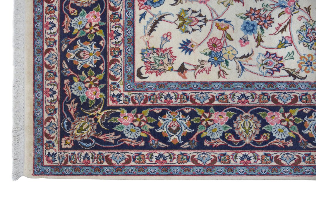 Mashad Floral Ivory Rug